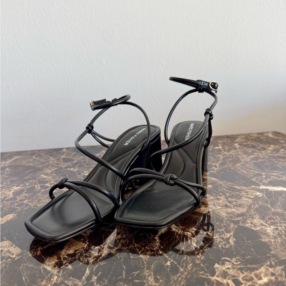 Marc Fisher Black Strappy Heels